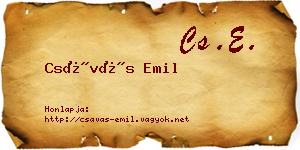 Csávás Emil névjegykártya